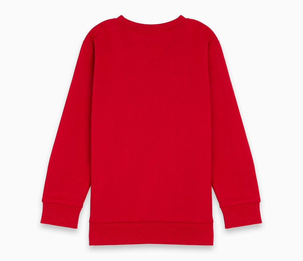 Round Neck Sweatshirt - Red