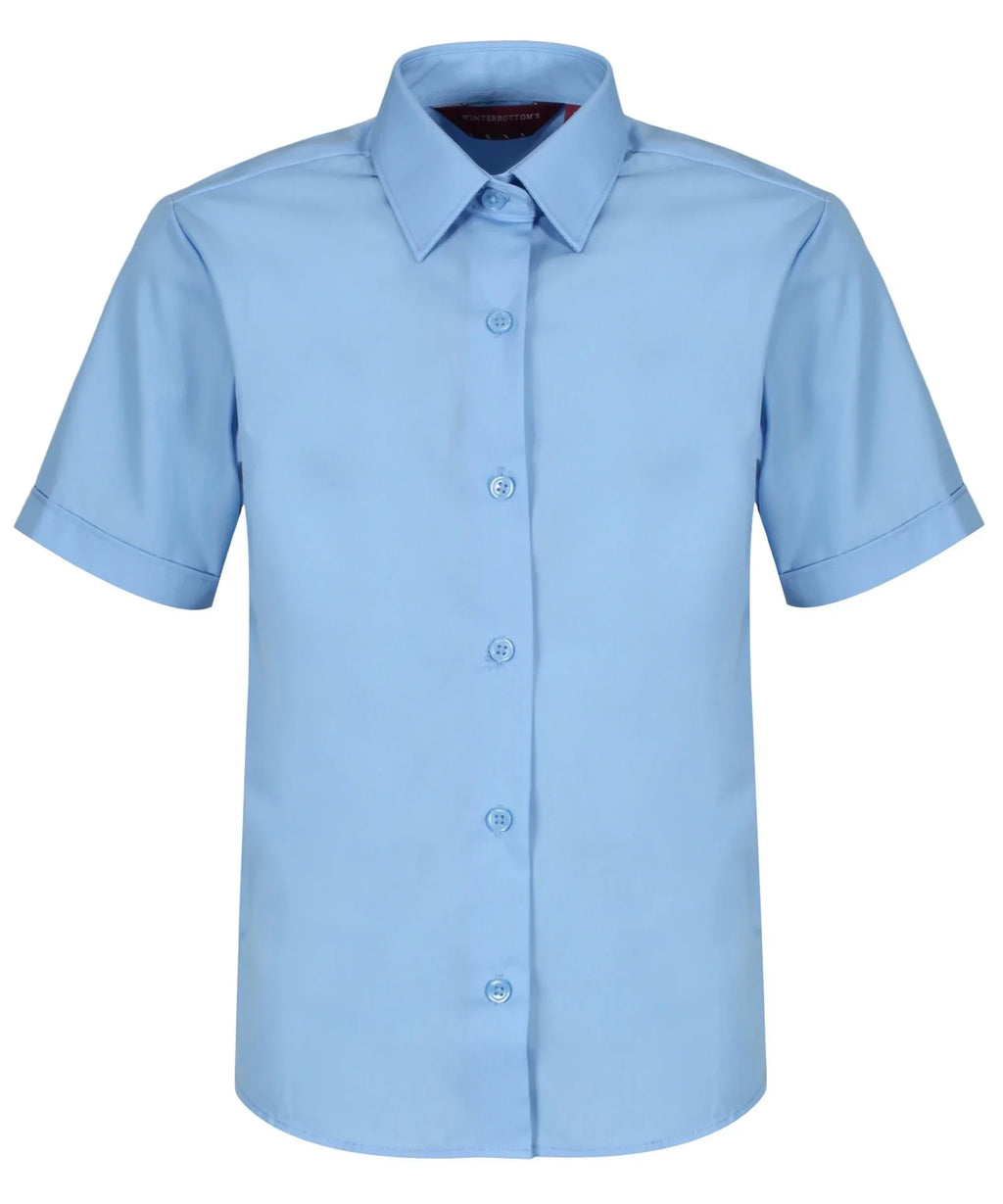 Girls Blouse Short Sleeve Two Pack - Blue