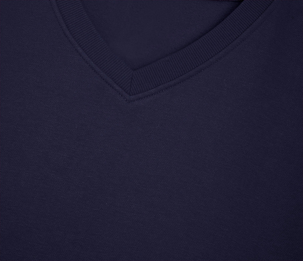 V-Neck Sweatshirt - Navy Blue