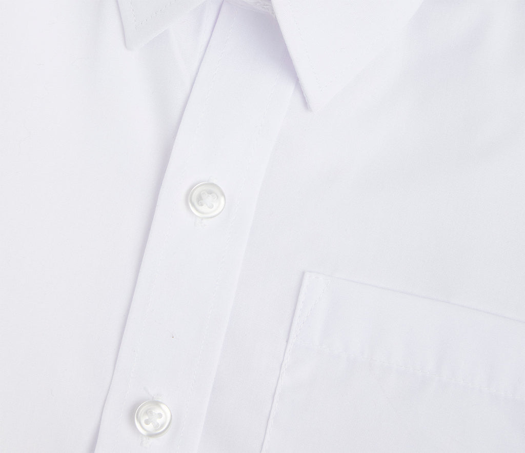 Boys Shirt - Long Sleeved - Twin Pack - White