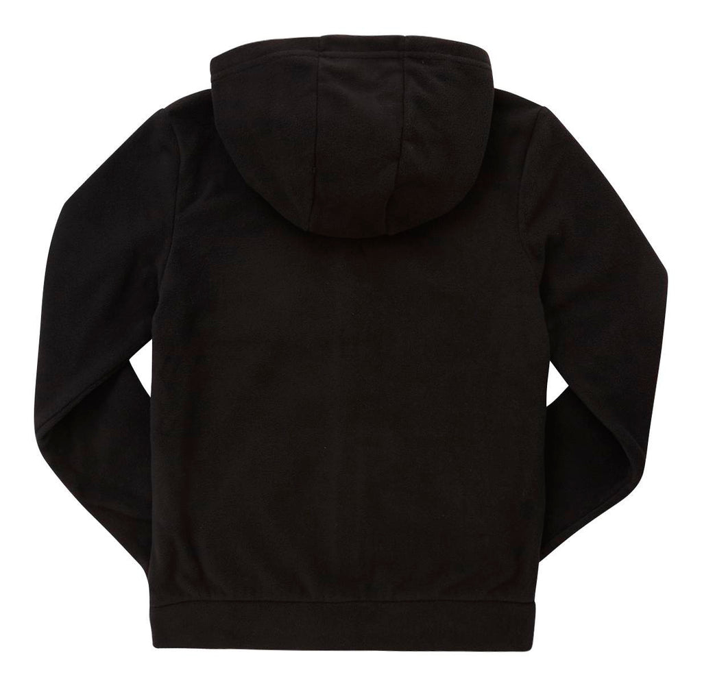 Zip-Through Fleece With Hood - Black