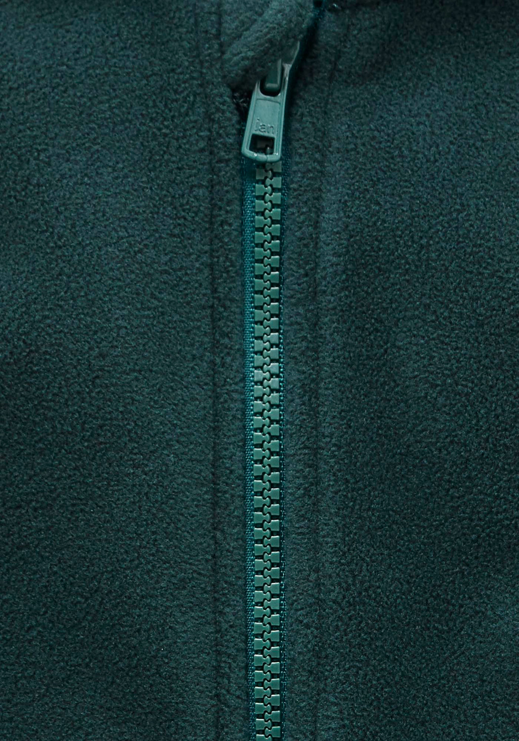 Zip-Through Fleece With Hood - Bottle Green