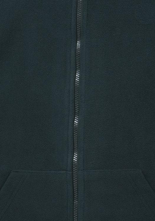 Zip-Through Fleece With Hood - Bottle Green