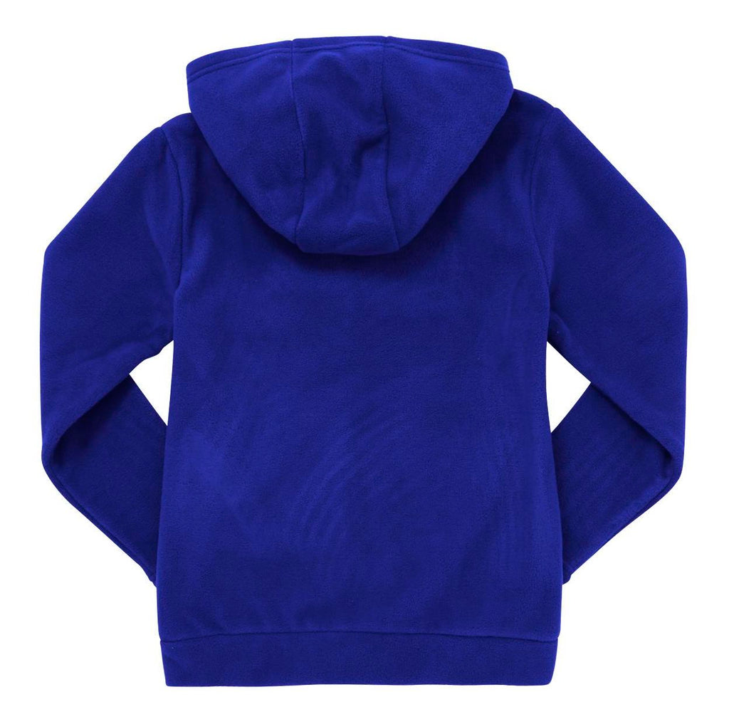 Plain Zip-Through Fleece With Hood - Bright Royal Blue