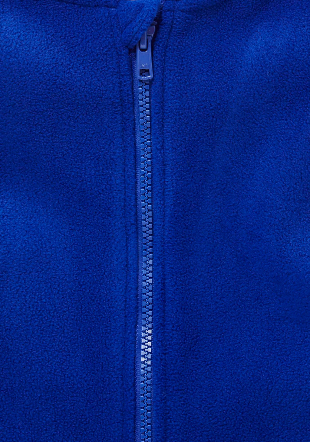 Plain Zip-Through Fleece With Hood - Bright Royal Blue