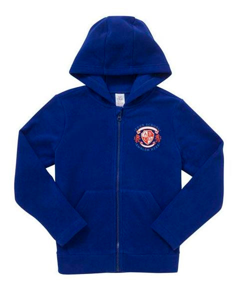 Zip-Through Fleece With Hood - Bright Royal Blue